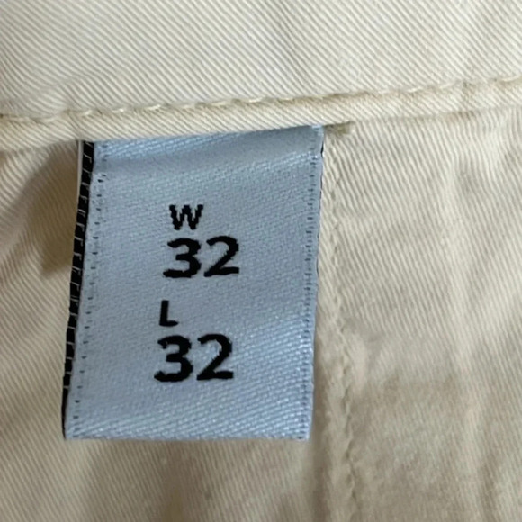 Amendi Gunnar in Light Beige Organic Cotton Pleat Front Button Fly Pants - Sz 32 - Picture 8 of 12